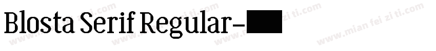 Blosta Serif Regular字体转换